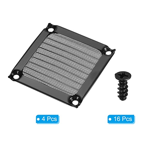PATIKIL 60mm Fan Filter Grills with Screws, 4 Pack Aluminum Frame Stainless Steel Mesh Dustproof Cover for Computer Case Black - Image 3