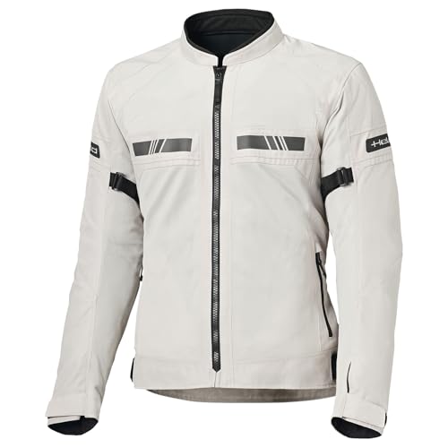 Held Tropic 4 Top Sommer Motorrad Jacke Herren - Sportliche und Luftige Mesh Sommerjacke - Leichte Motorradjacke mit Protektoren D3o Ghost Level 1 - CE Schutzklasse A, Grau, Größe 3XL