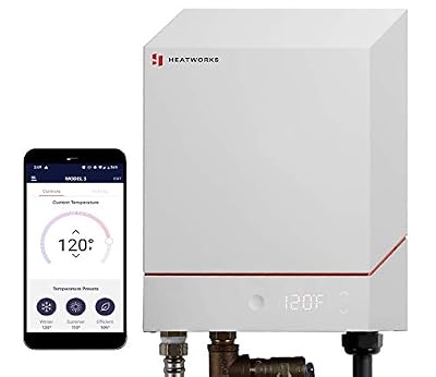 Heatworks Electric Tankless Smart Water Heater, the world’s only water heater without metal heating elements. 6.2-24 kW (30-100 A, 208-240 V) Whole-Home or Point-of-Use