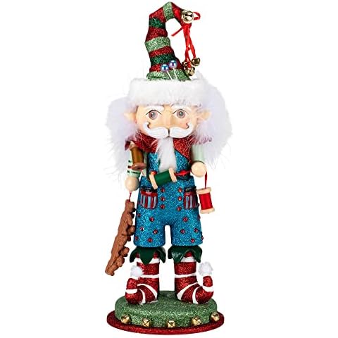 15-Inch Hollywood Elf with Teddy Bear Nutcracker Cover