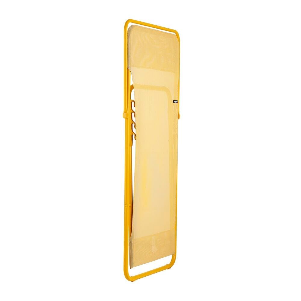 LAFUMA MOBILIER - Transat Jardin Pliable - Chilienne Multi-positions : Largeur 58 Cm - Maxi Transat - Batyline® Iso - Jaune Miel - Fabriqué en FRANCE - LFM5170_9987 - Garantie 5 ans - L.83xl.62xH.91cm