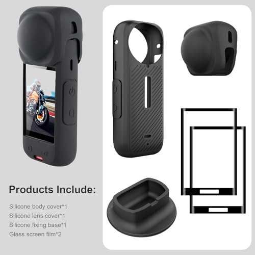 Funda para Insta 360 X4 FiTSTILL con protector de pantalla de vidrio templado 7