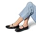 DREAM PAIRS Women's Ballet Flats Foldable Square Toe Mary Jane Flats Comfortable Slip On Dress Shoes Business Casual Work Mary Jane Shoes,Size 7.5,Black,DWUMFA2534
