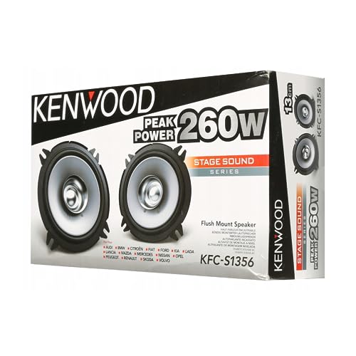 Kenwood KFC-S1356 Doppelkonus-Lautsprecher, 130 mm schwarz
