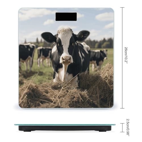 Báscula digital para baño Cute Cows con pantalla LCD miniatura 2