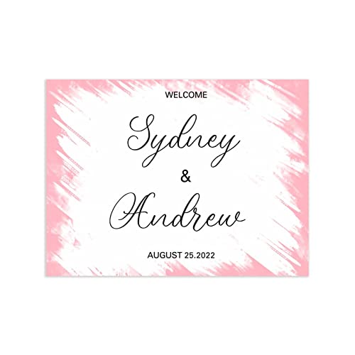 Panneau de bienvenue mariage personnalisé format 30x45 cm - 3