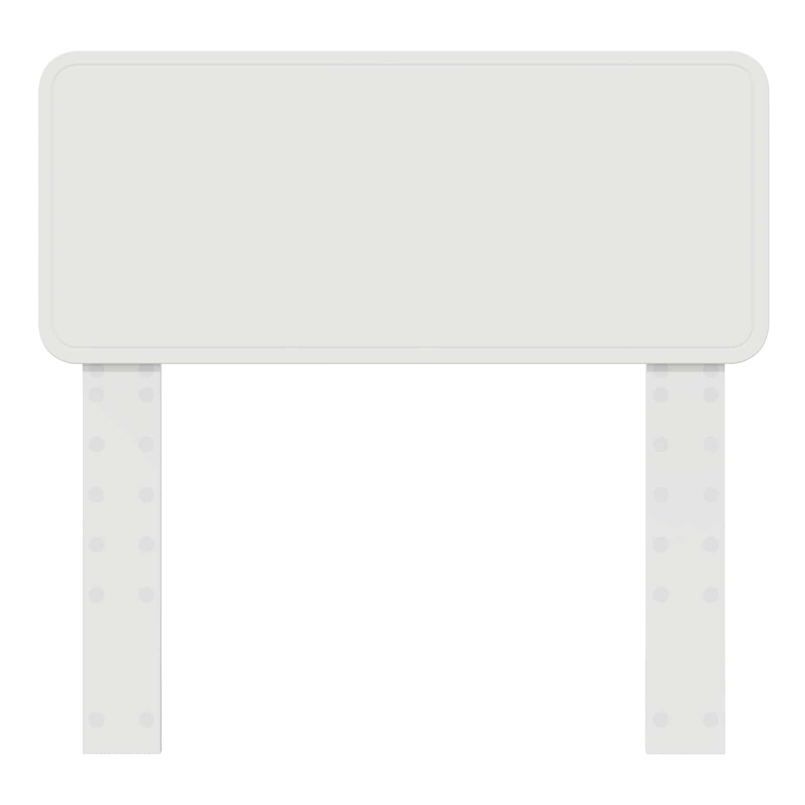 Testiera moderna bianca 80 cm, realizzata in robusto legno design minimalista per letti e camere da letto, facile da montare e curare