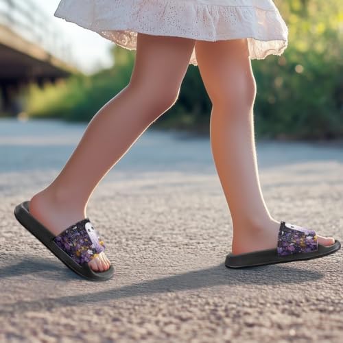 Image of Unisex Slides for Girls Boys Comfortable Slippers Slides Non-slip Shower Shoes House Fashion Thick for Indoor & Outdoor Gifts