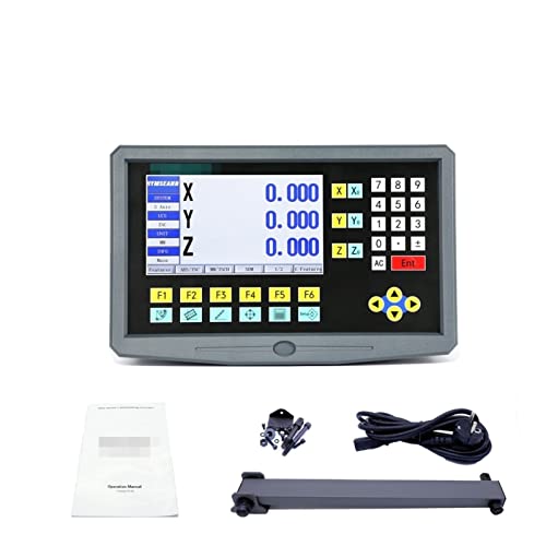DISIROU Linear Scale Encoder, HS800-3 Multilingual 3 Axis Milling Lathe Digital Readout AC110/220 for Linear Scale Displacement for Lathe Milling