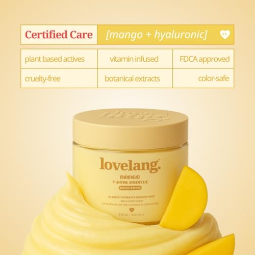 Image of Mango + Hyaluronic Hair Mask | Deep Hydration & Frizz Control | For Dry, Frizzy Hair | Smoothes & Nourishes | All Hair Types, 120 millilitre