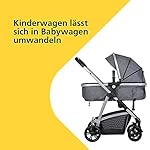 Safety 1st Kinderwagen Hello 2-in-1, zusammenfaltbarer Buggy mit wandelbarem Sitzeinhang zu Babywanne, inkl. Regenverdeck und Maxi-Cosi Adapter, nutzbar ab der Geburt bis max. 15 kg, Black Chic