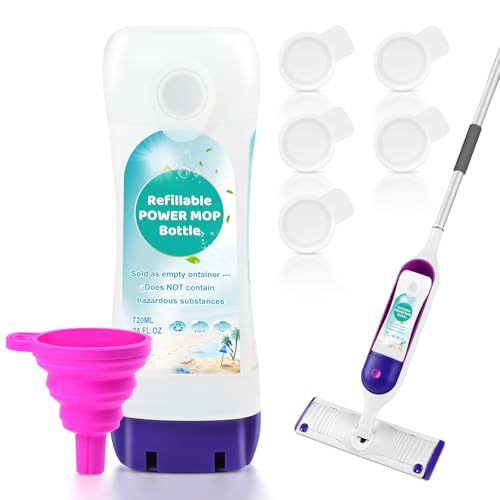 Image of Refillable Solution Bottle for Swiffer Power Mop,Leak-Proof Reusable Empty Cleaner Container, Universal Fit for Any Liquid Cleaner, Easy Install