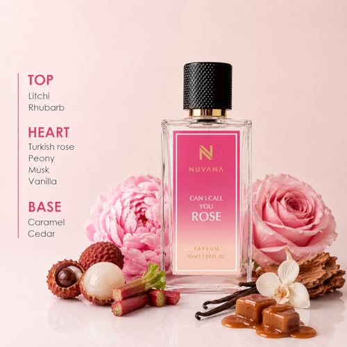 Image of Can I Call You Rose Perfume 50ml for Men & Women | Romantic Rose Floral Fragrance with Vanilla & Musk | Long Lasting Luxury Perfume Spray | Daily Wear, Date Night & Special Occasions