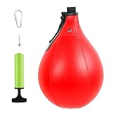 TLM Toys Boxsack aus echtem Leder, für MMA Muay Thai, Training, Boxsack, Schlagsack, zum Aufhängen, Drehgelenk, Workout, Speedball, Kicking