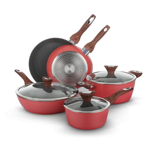 Batería de cocina 8 piezas roja Golden 5