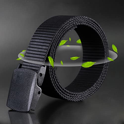 GALPADA Men's Tactical Canvas Belt Nylon Web Belt Plastic Buckle Airport-Friendly for Outdoor Sports and Everyday Wear2