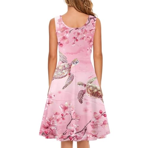 Image of TOADDITDO Womens Summer Sleeveless Tank Dress with 2 Side Pockets XS-4XL Plus Size