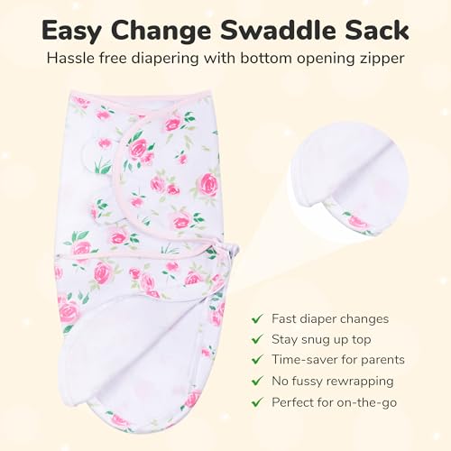 Image of Mama Cheetah Baby Swaddle Blanket with Zipper, Newborn Swaddle Sack, Baby Swaddles Sleep Sack 0-3 Months, Baby Swaddle Wrap for Baby Boy & Girl, 3-Pack