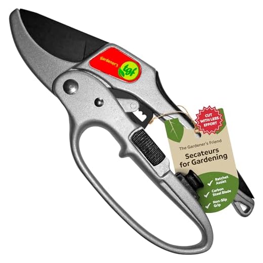 The Gardener's Friend Pruners, Ratchet Pruning Shears, Garden Tool, for Weak Hands, Gardening Gift for Any Occasion, Anvil Style