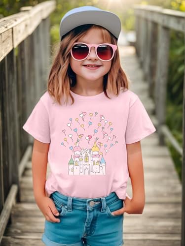 Image of Magical Shirt for Girls Magic Kingdom Graphic Tshirt | Cute Family Vacation Kids Short Sleeve Tops
