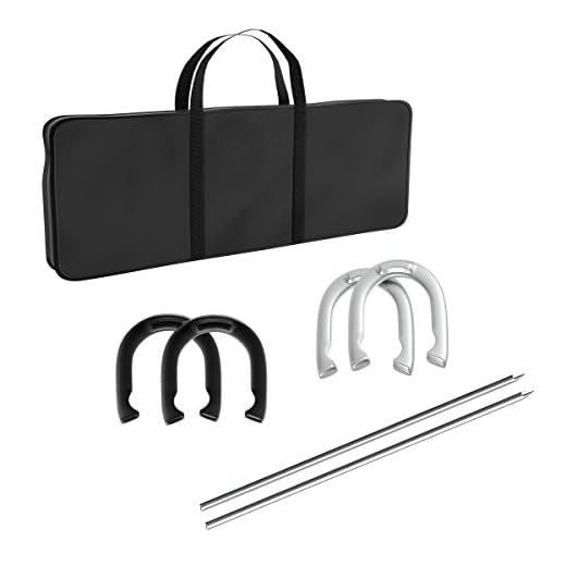 Trademark Games Professional Horseshoe Set - Heavy Duty with Carrying Case