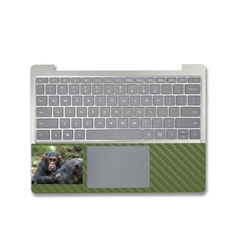 Image of MightySkins Carbon Fiber Skin Compatible with Microsoft Surface Laptop Go 3 (2023) Full Wrap Kit - Baby Chimp | Protective, Durable Textured Carbon Fiber Finish | Made in The USA