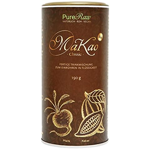 MaKao Classic Kakao Maca Lucuma Carob Superfood-Getränke-Pulver Energy-Trinkschokolade ohne Zucker, Kaffeeersatz, Heiße Schokolade - Cacao Drink Mix Powder Cover