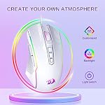Redragon Souris de jeu, Souris blanche filaire avec RGB Rétroéclairé, 8000 DPI Réglable, PC Gaming Mice avec 9 Boutons de macro programmables & Bouton de feu, PC Souris de jeu pour Windows/Mac, Blanc