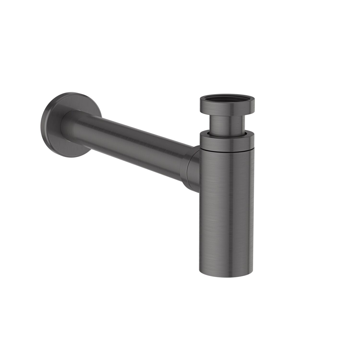Corso Bathrooms Gunmetal Apres Bottle Trap Round | Bottle Trap | | For Wall Mounted Basins | Basin Trap