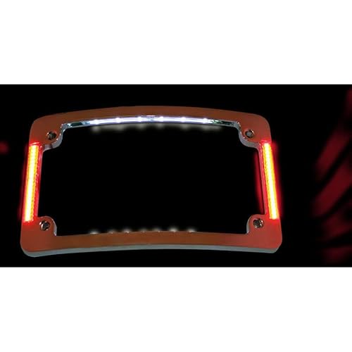 Custom Dynamics Black All in One Tri-Horizonal Radius License Plate Frame