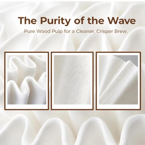 100 Pieces of Natural Coffee Filter Papers – Unbleached Disposable Filters for Drip Coffee Makers, Suitable for 8-12 Cup Machines - Image 6