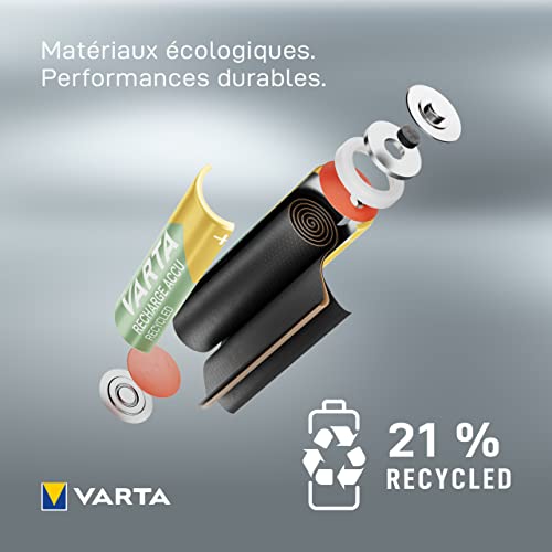 Varta VARTA Piles Rechargeables Accus Recycle AA 2100 mAh Pré-chargée Blister de 6