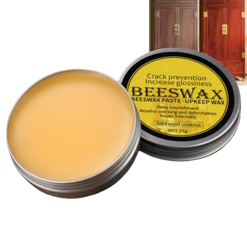 Bienenwachspolitur für Holz und Möbel Möbelwachs Farblos Natural Bienenwachs zur Möbelpflege und Holzpflege für Innen Holzwachs Wasserdicht Abriebfest für alle Holzarten und Farben 25g