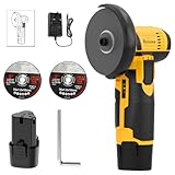 Mini-Winkelschleifer, vielseitiges Elektrowerkzeug zum Schneiden/Schleifen/Polieren – kompakt und ergonomischer Griff, platzsparende Aufbewahrung – geeignet für Heimwerkerarbeiten (Yellow 007)