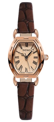 Image of findtime Womens Watch Small Face Vintage Watches Rose Gold Leather Band