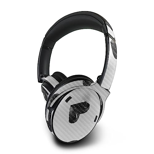 Image of MightySkins Carbon Fiber Skin Compatible with Bose QuietComfort 45 Headphones Ink Hearts | Protective, Durable Textured Carbon Fiber Finish | Easy to Apply | Made in The USA