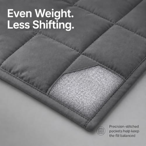 Image of Smart Queen Weighted Blanket for Adults and Couple (60x80, 20lbs) Queen Size Large Soft Heavy Blanket Machine Washable for Fall, Bedding &Sleeping with Premium Glass Beads (60x80 | 20lbs Grey)