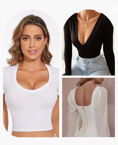 Image of Upushall Push Up Padded Bras for Women Add 2 Cups Deep V Deep V Plunge Underwire Support Everyday Bra