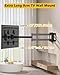 WHYFONE Extra Long Reach TV Wall Bracket, Full Motion TV Wall Mount Bracket with 1219mm Extension Articulating Arm, Fits 37-86 Inch LED LCD Flat & Curved TVs, Holds up to 50kg, Max. VESA 600x400mm