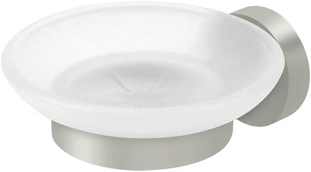 Soap Holder with Glass SoBe Series Satin Nickel