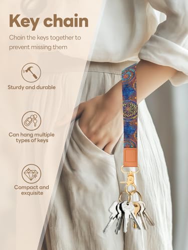 Image of Wristlet Keychain for Women and Men, Key Chain Holder, Wrist Lanyard for Keys