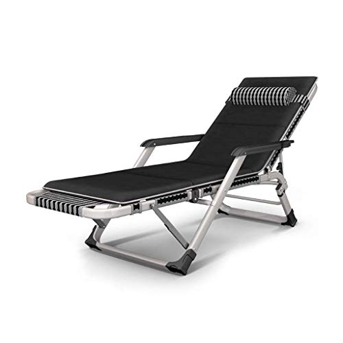 Genérico Silla Plegable Resistente para Exteriores, Tumbona portátil y reclinable para jardín, terraza y césped. Cama de Gravedad Plegable y Relajante, construcción de Metal Resistente.