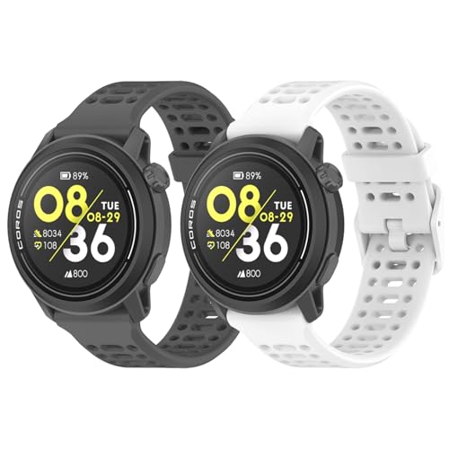 Bracelet Coros Pace 3 de rechange : lot de 2 straps silicone confort