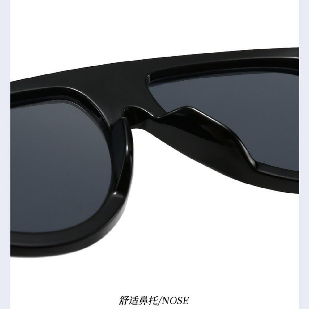 Damen-Piloten-Sonnenbrille, trendig, Oversize, farbige Rahmen, UV400-Schutz, klassische Fahrbrille, Leopardenblau, 1