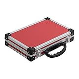extra flacher Allround Koffer extra schmaler Alurahmenkoffer Werkzeugkoffer Schutzkoffer Aufbewahrung rot