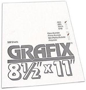 Grafix Matte Acetate Sheet 0.003, 8.5 x 11 (100 count)