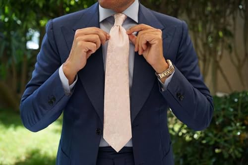 Image of OTAA Floral Necktie Casual Ties for Men - Perfect Neck Tie for Groomsmen Wedding Ties or Formal Occasions
