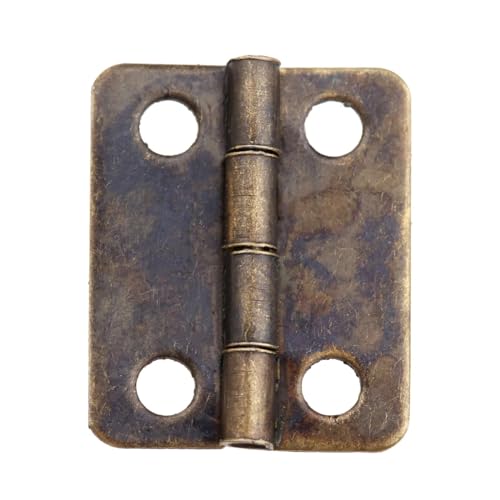 Charnières pour boîte pliables 16mm connecteurs dorés rétro avec clous pour meuble bois - 8