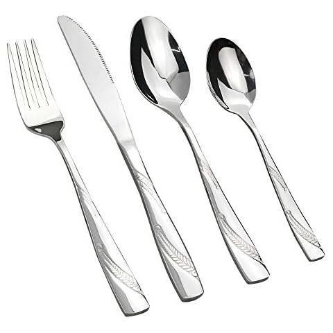 Lesbye Kitchen Cutlery Sets 48 Pieces, Service for 12, Stainless Steel Cover