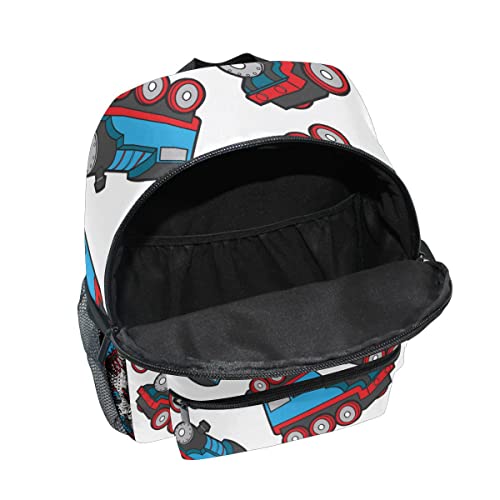 Custom Kid's Name Backpack, Cartoon Train Toddler Backpack for Daycare Travel Personalized Name Preschool Bookbag for Boys Girls4